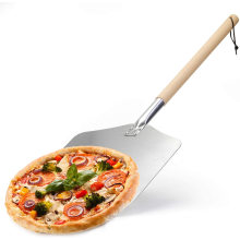 Aluminum Pizza Paddle with Long Wooden Handle Pizza Shovel,The Perfect Pizza Stone Baking Tool,for Baking Homemade Pizza